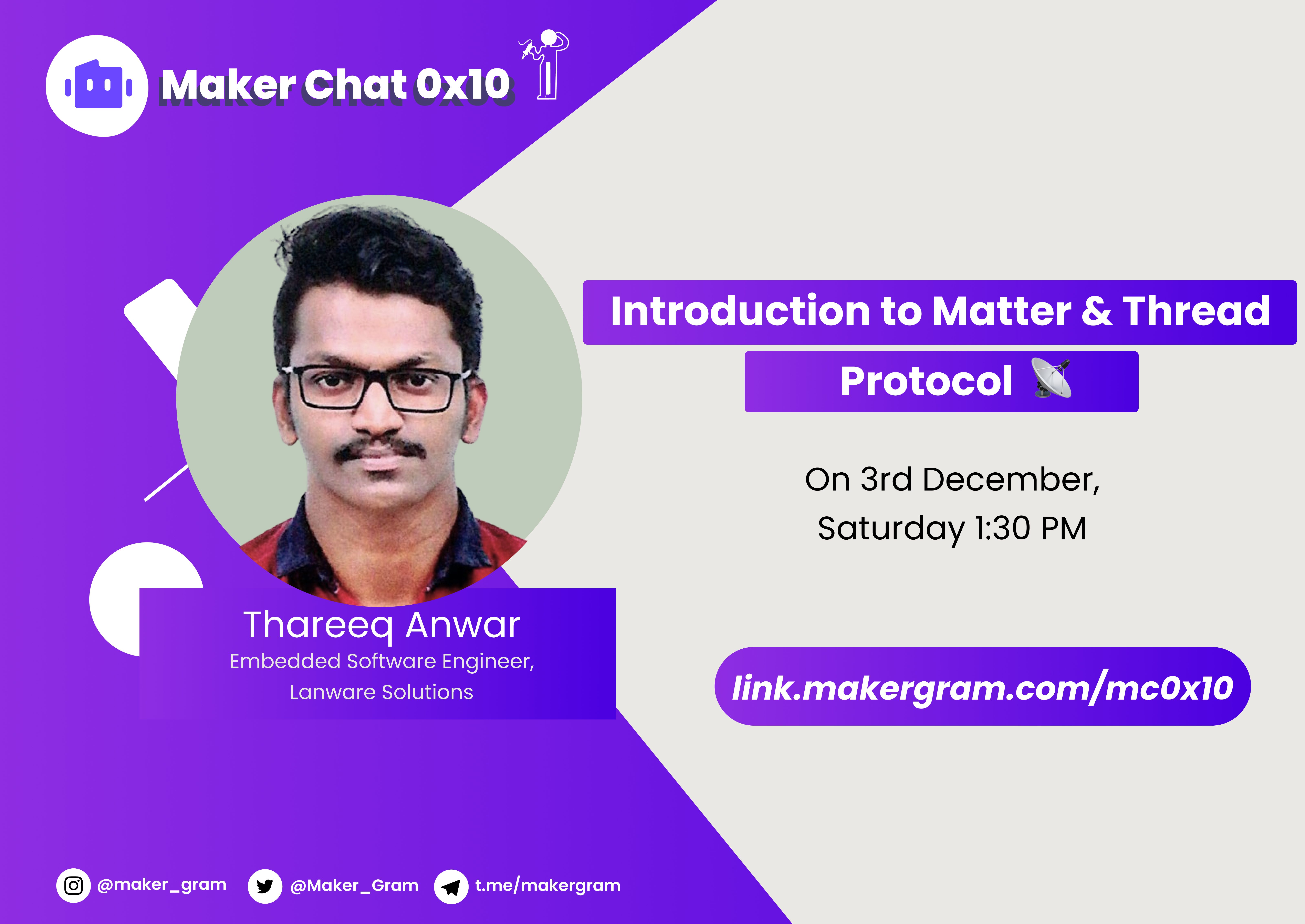 MakerChat 0x10 Introduction to Matter & Thread Protocol 📡