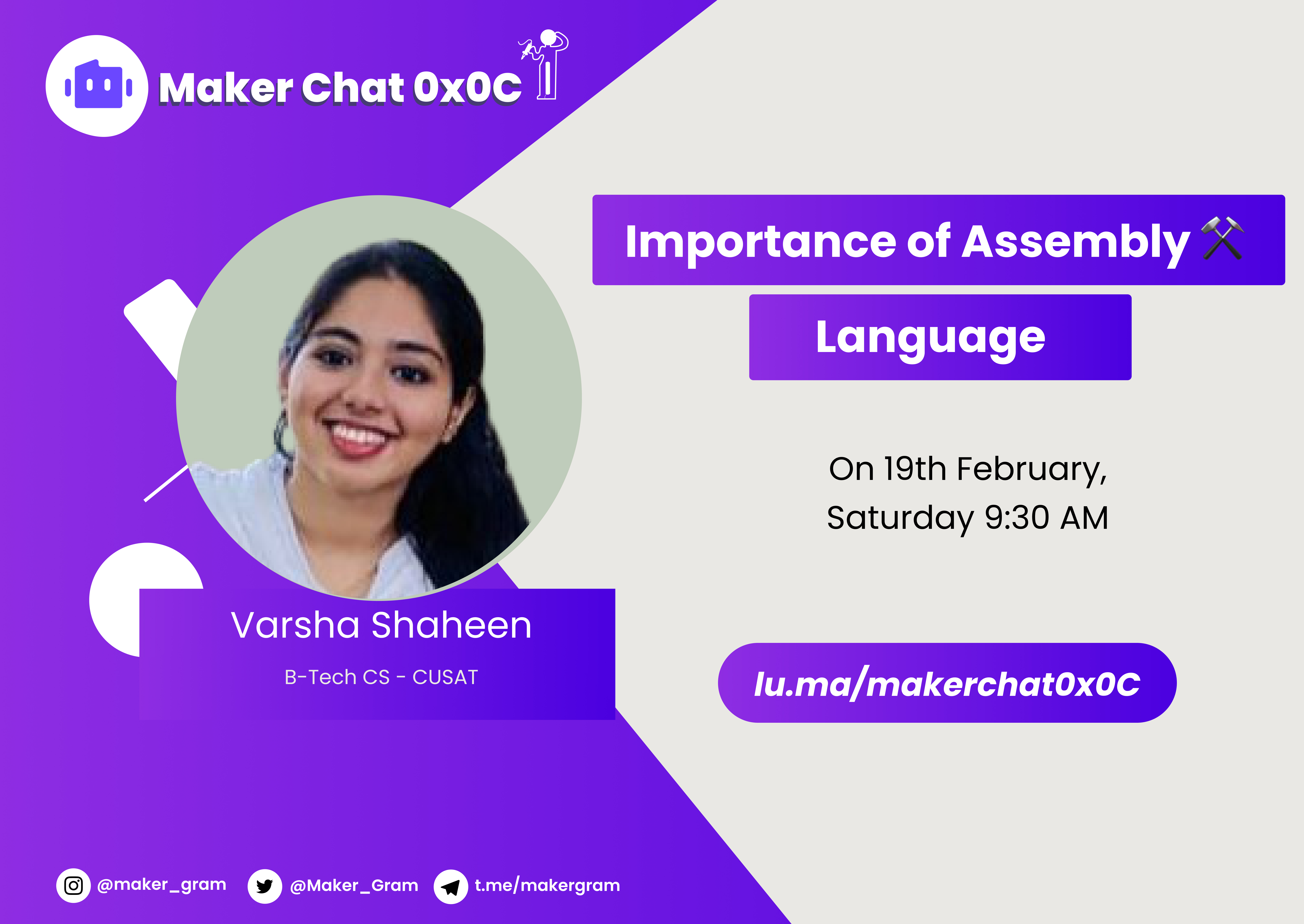 MakerChat 0x0C - Importance of Assembly Language ⚒ 